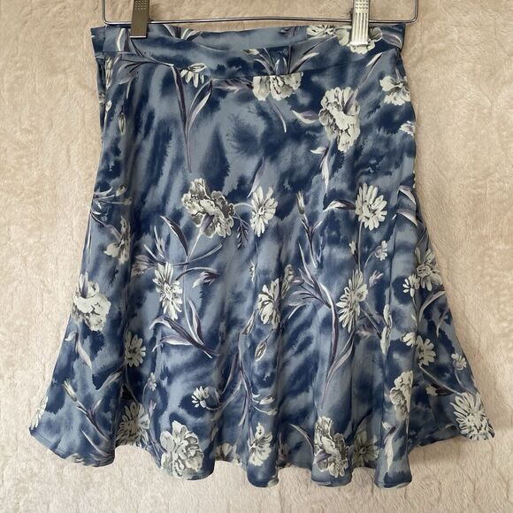VTG All That Jazz Mini Blue Floral Skirt Sz 5/6‎ Cottagecore See Measurements - Picture 10 of 10